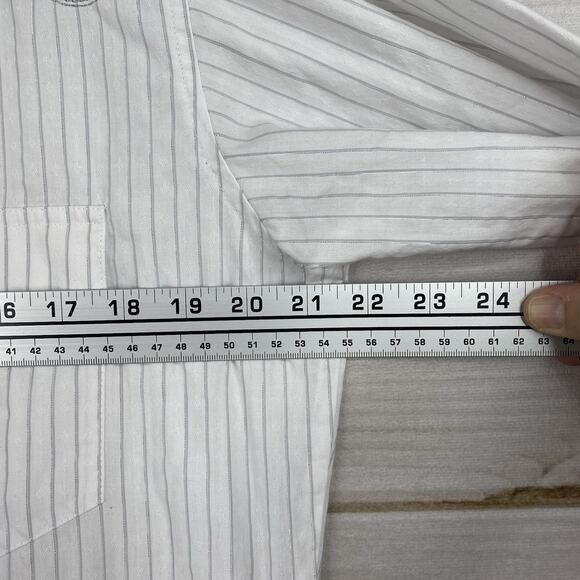 Vintage Wrangler Pearl Snap Short Sleeve Button Up White Embroidered Metallic - Picture 8 of 13